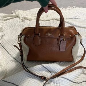 Coach Mini Bennett Sherpa Satchel Crossbody